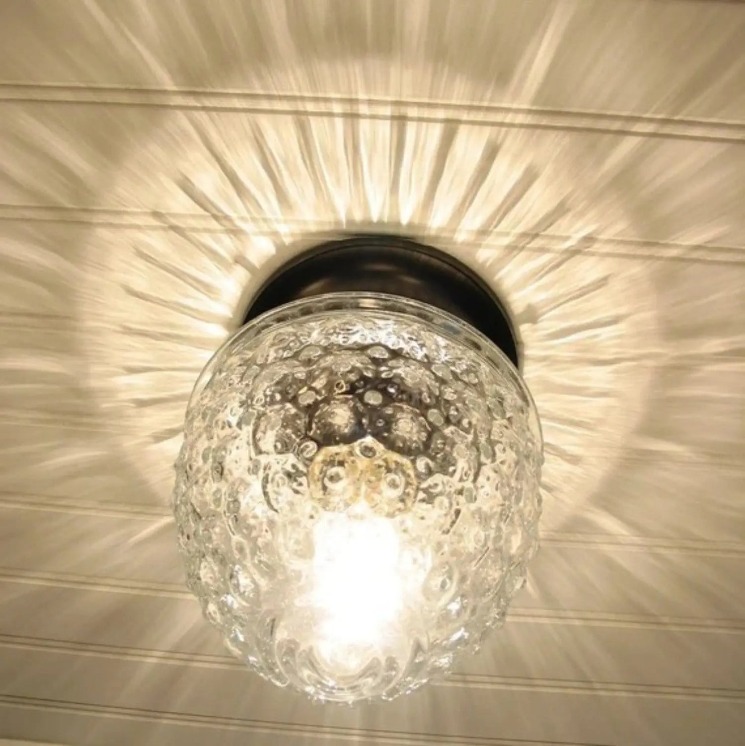 Antique Acorn Glass Flush Mount | 5" Ceiling Light