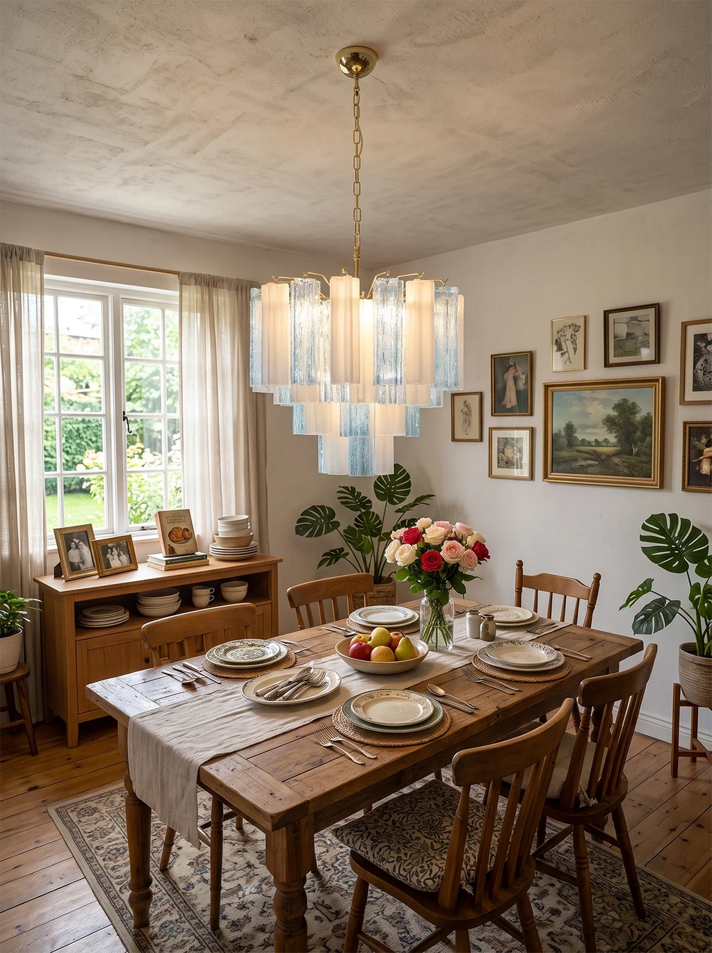 Anwen Two-Tone Glass Tube Chandelier