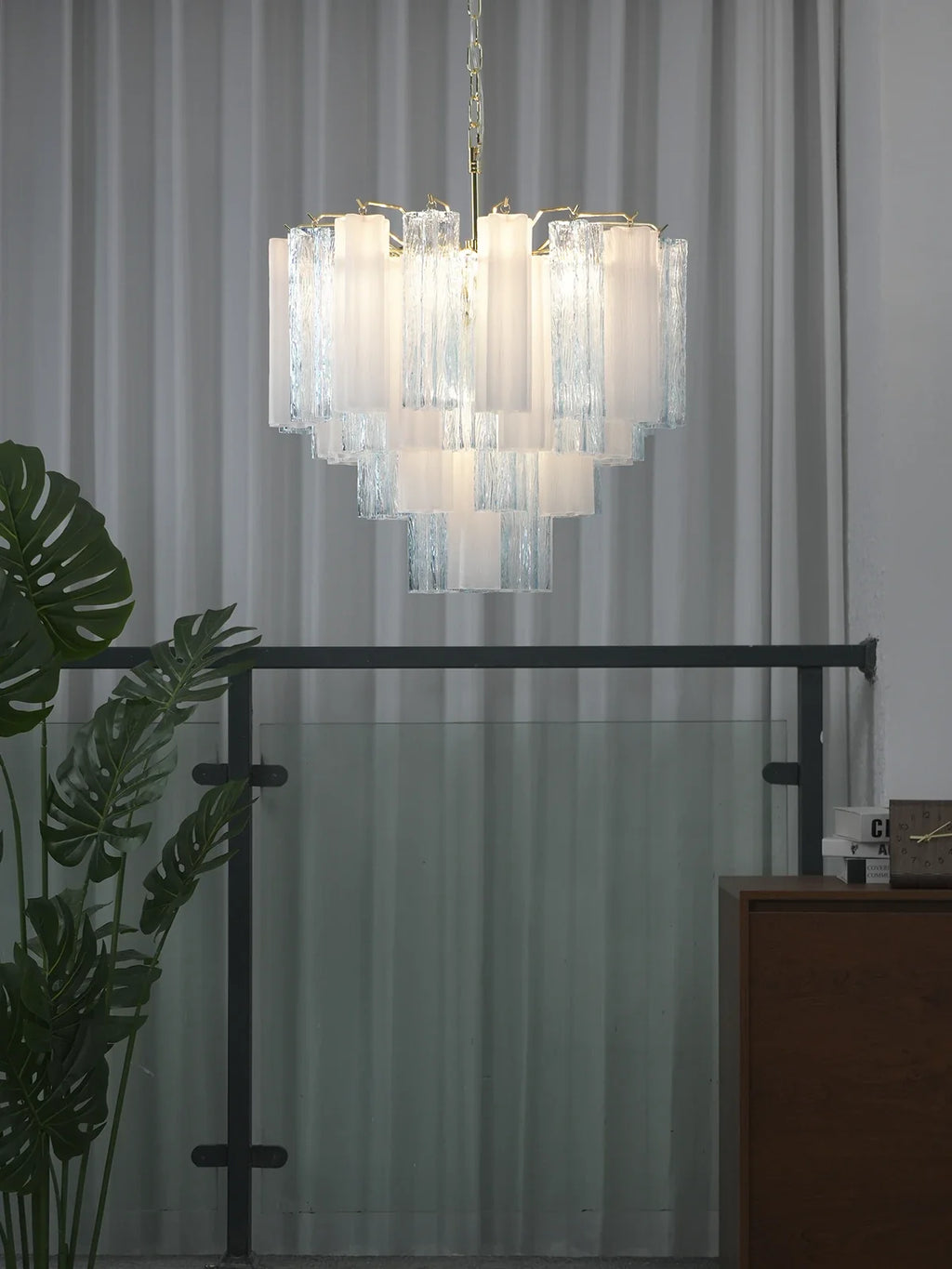 Anwen Two-Tone Glass Tube Chandelier