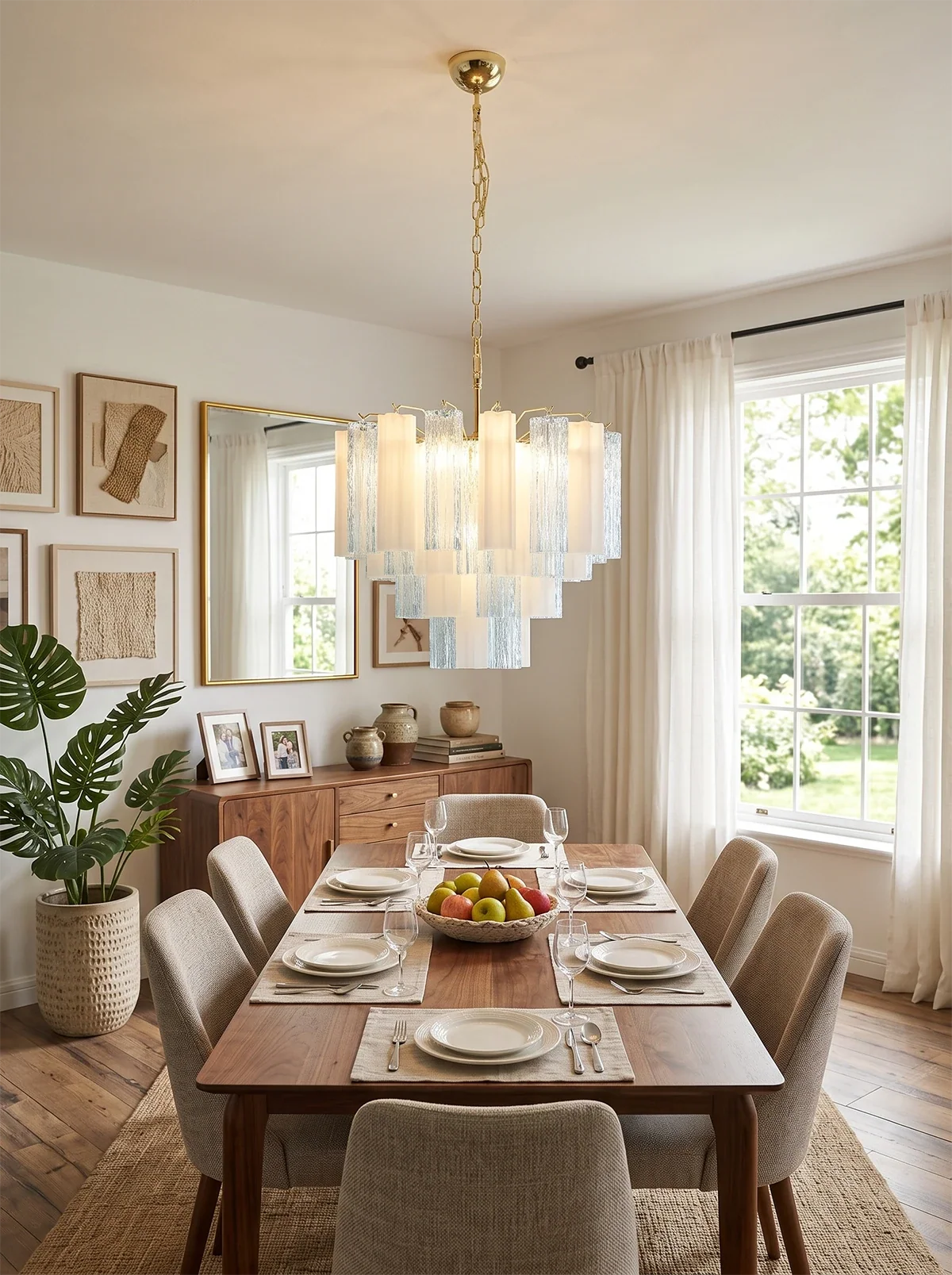 Anwen Two-Tone Glass Tube Chandelier