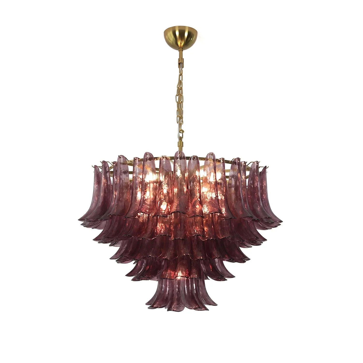 Isadora Cascading Amethyst Glass Chandelier