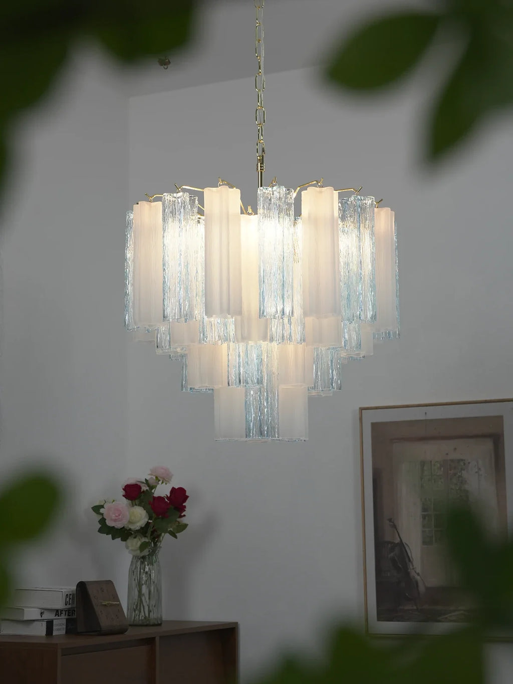 Anwen Two-Tone Glass Tube Chandelier