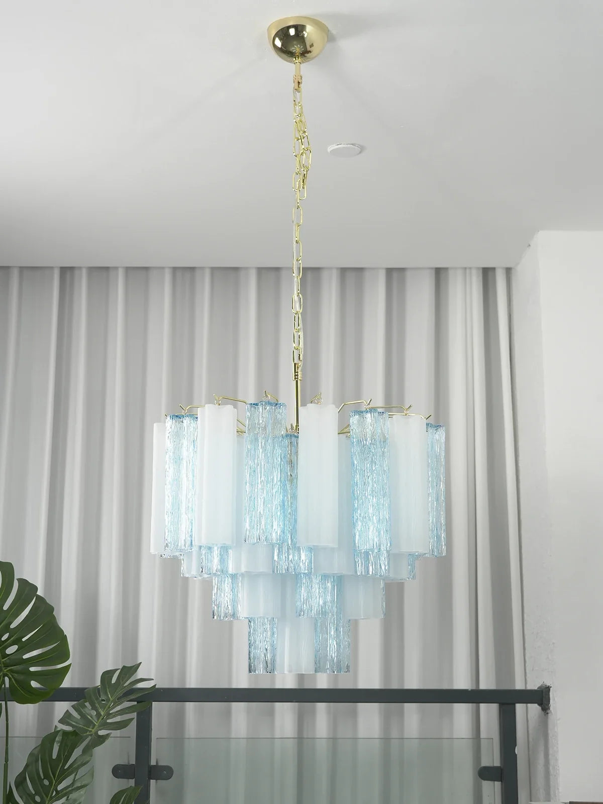 Anwen Two-Tone Glass Tube Chandelier