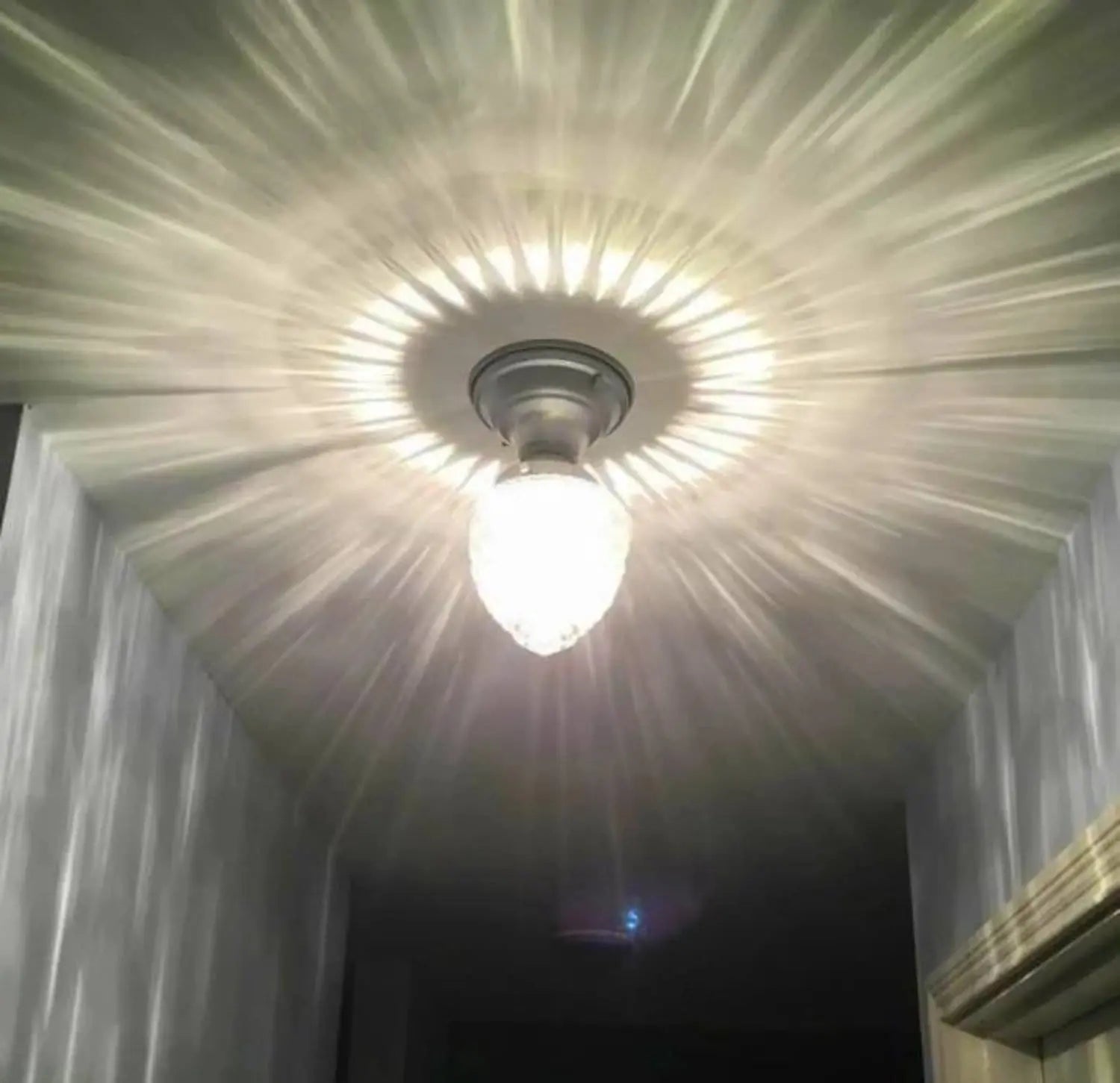 Antique Acorn Glass Flush Mount | 5" Ceiling Light