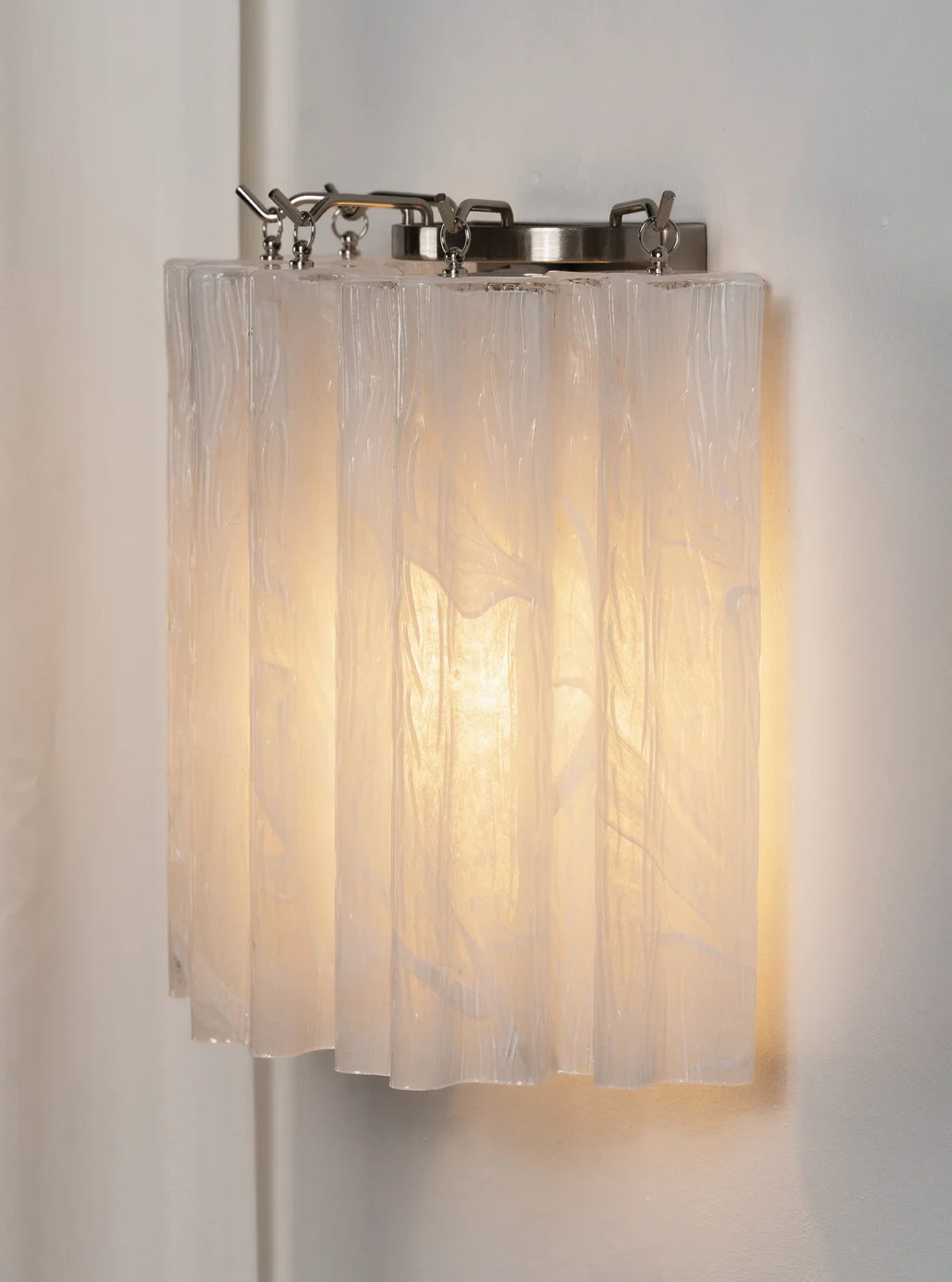 Lorelei Rippled Glass Curtain Wall Sconce