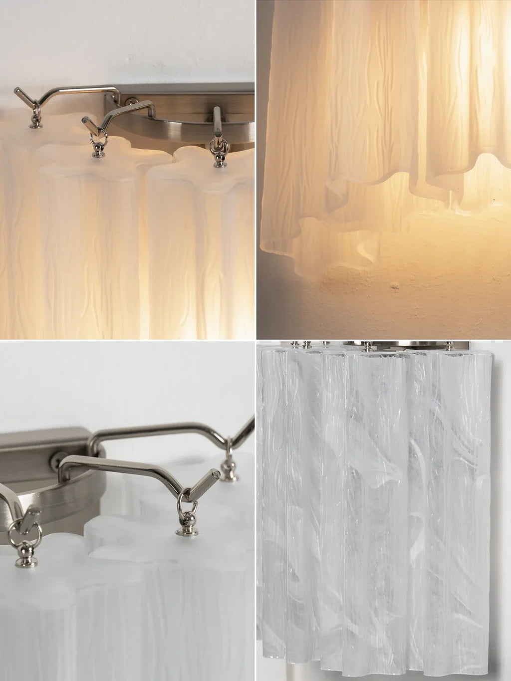 Lorelei Rippled Glass Curtain Wall Sconce