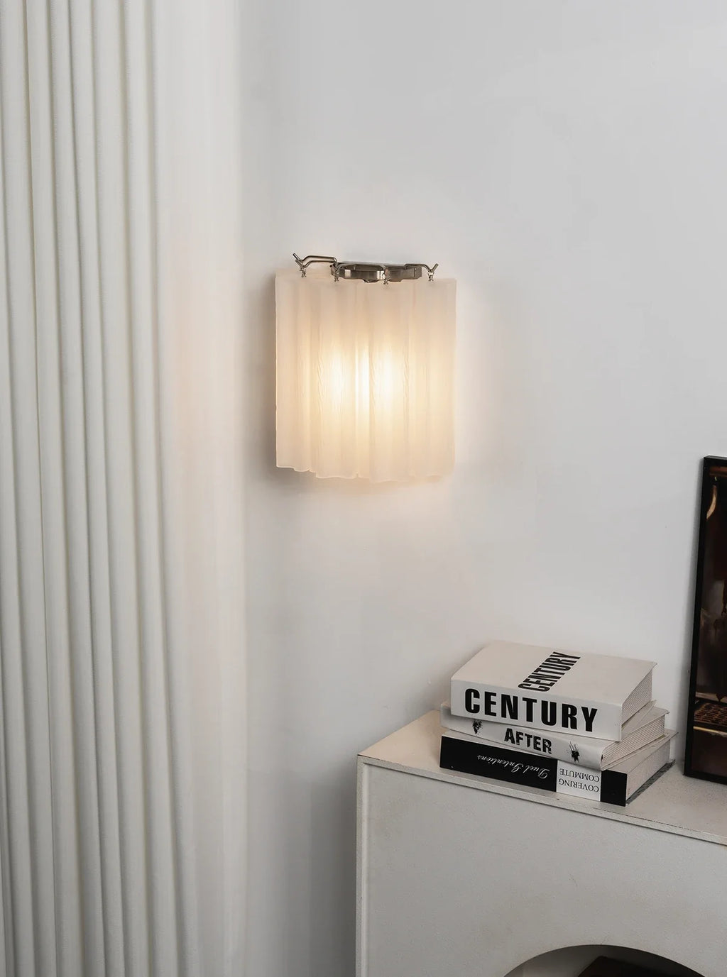 Lorelei Rippled Glass Curtain Wall Sconce