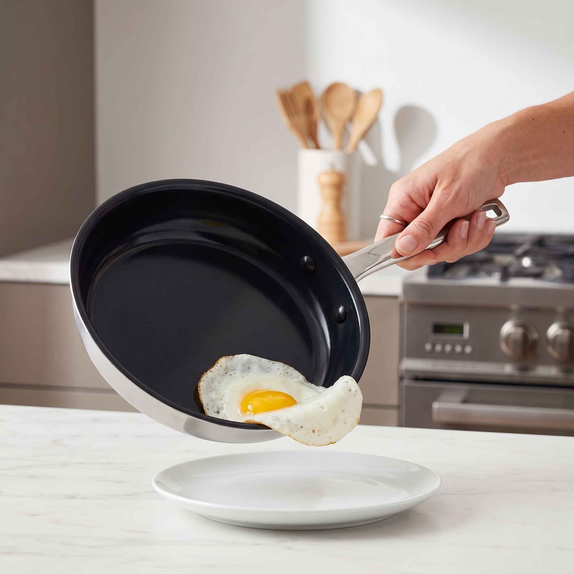 5-Ply Nonstick Stainless Frying Pan