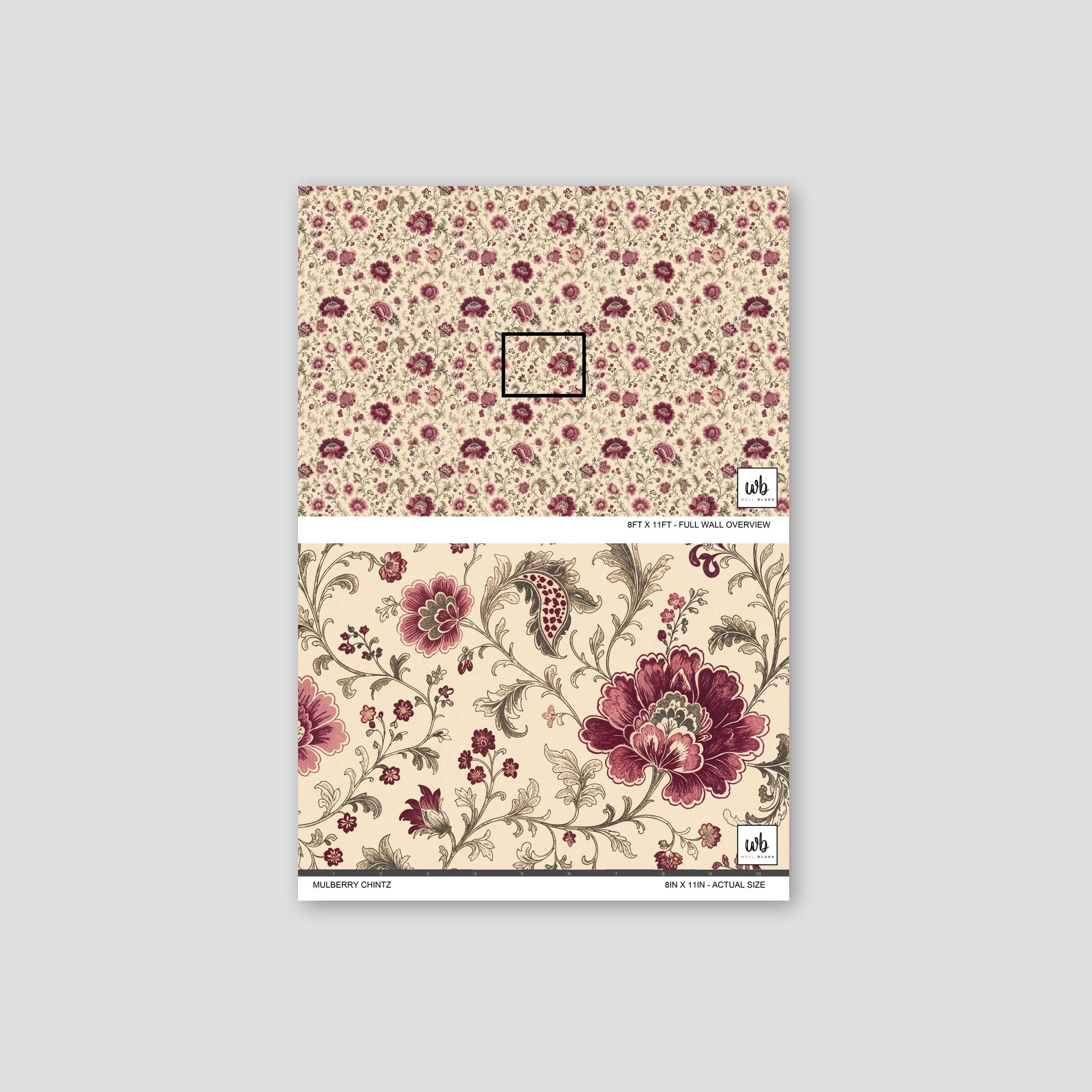 Mulberry Chintz Wallpaper