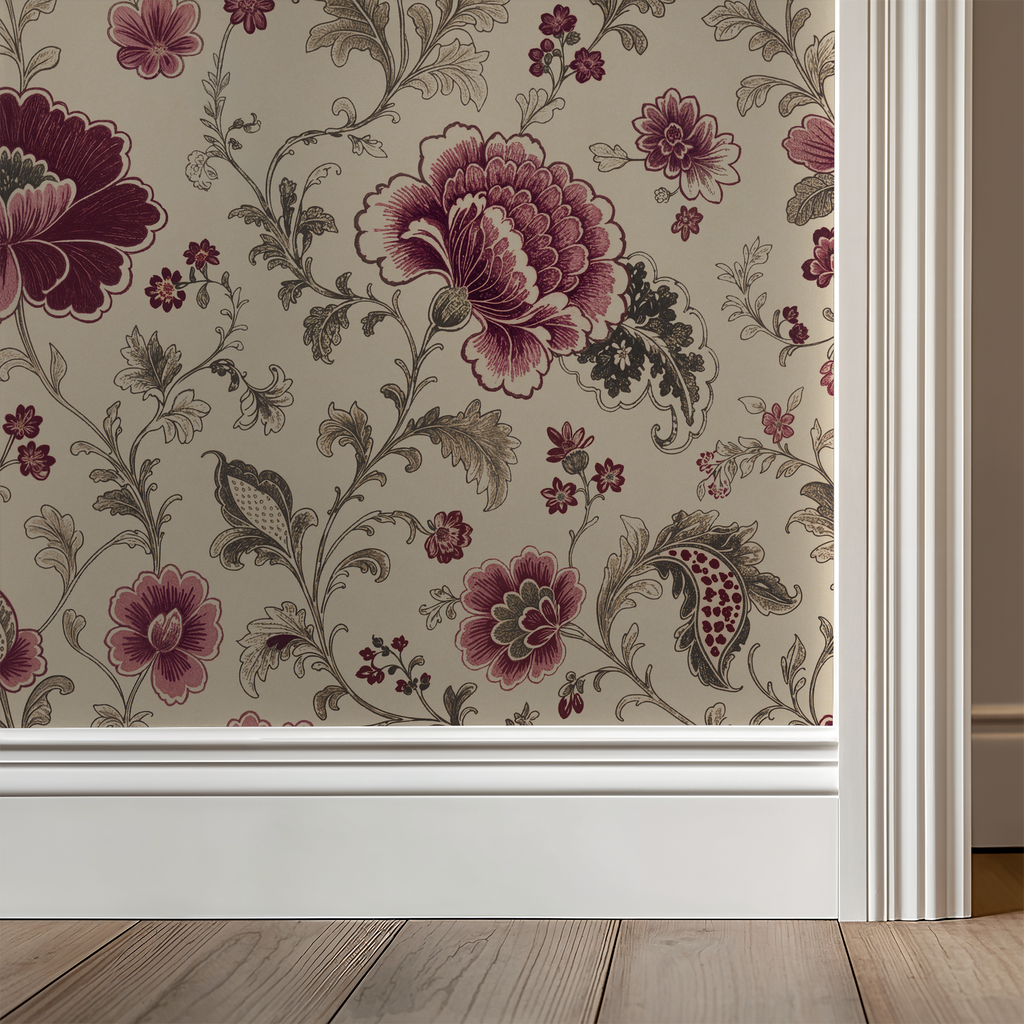 Mulberry Chintz Wallpaper