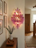 Multifaceted Diamond Purple Glass Wall Lamp
