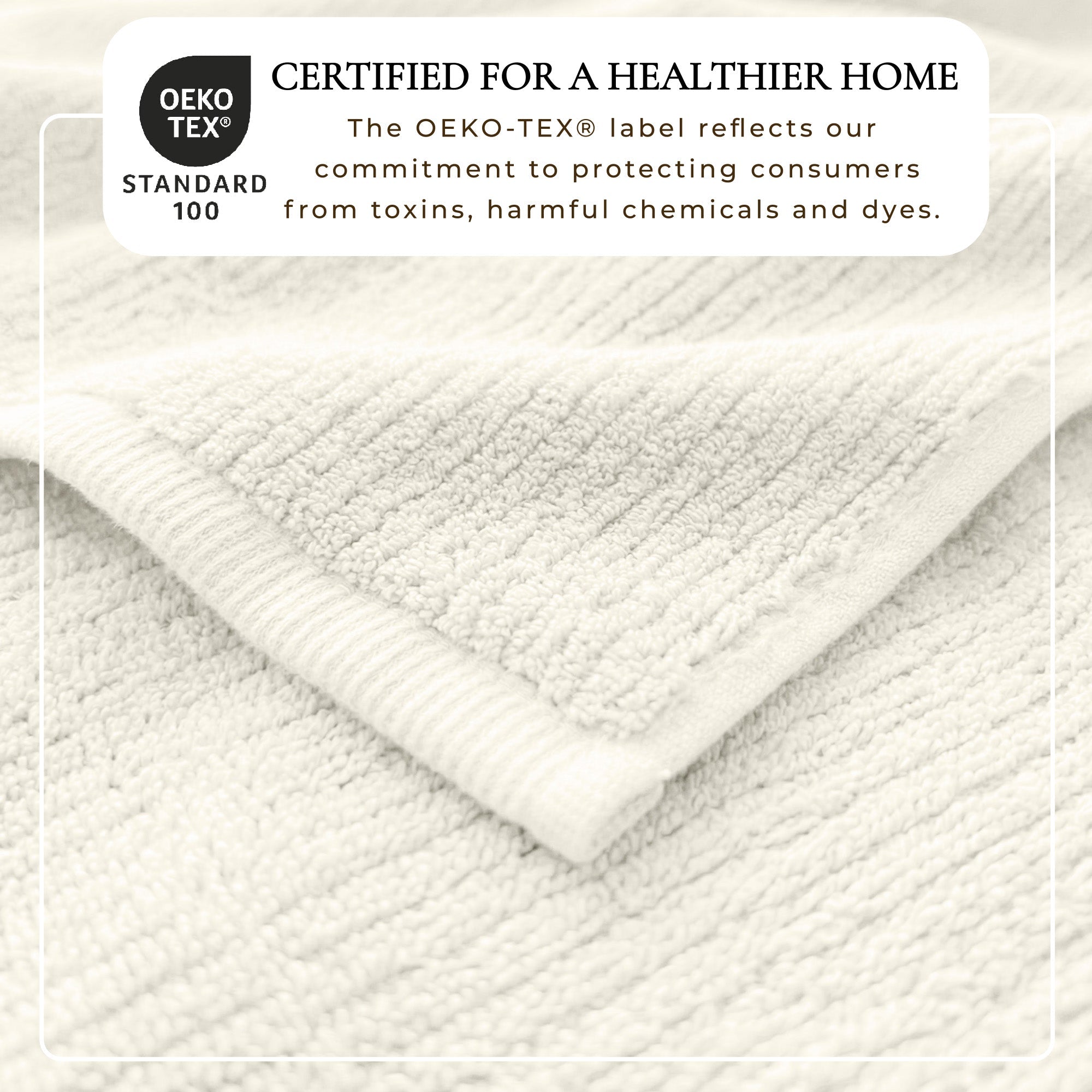 Turkish Cotton Ribbed 6-Piece Bath Towel Set - Georgiana Collection