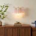 Pink Ice Star-Shaped Glass Tube Wall Light