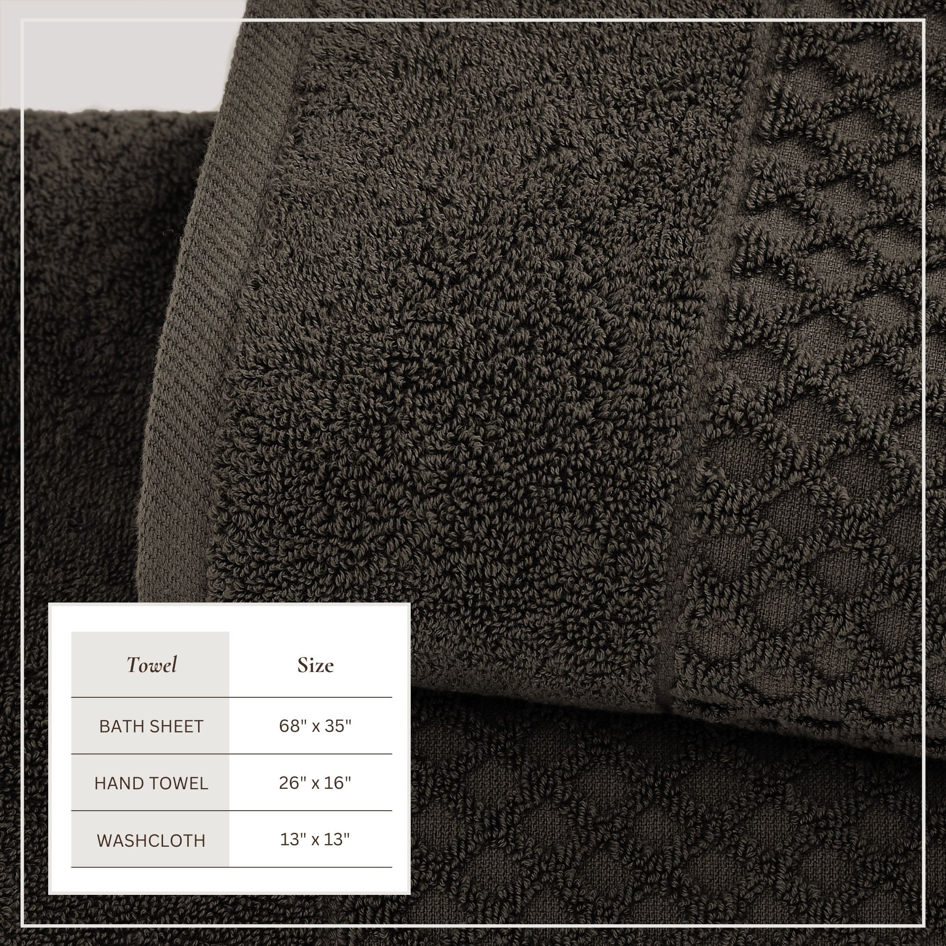 Cotton Diamond Waffle Weave Bath Towel Set - Grayson Collection