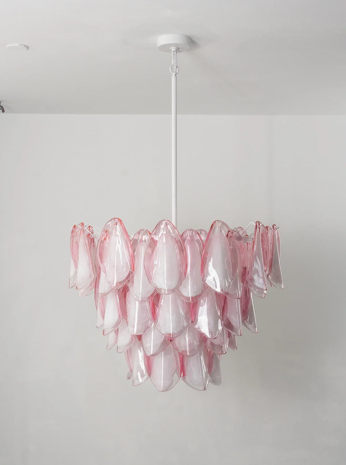 Rosalind Pink Glass Petal Chandelier