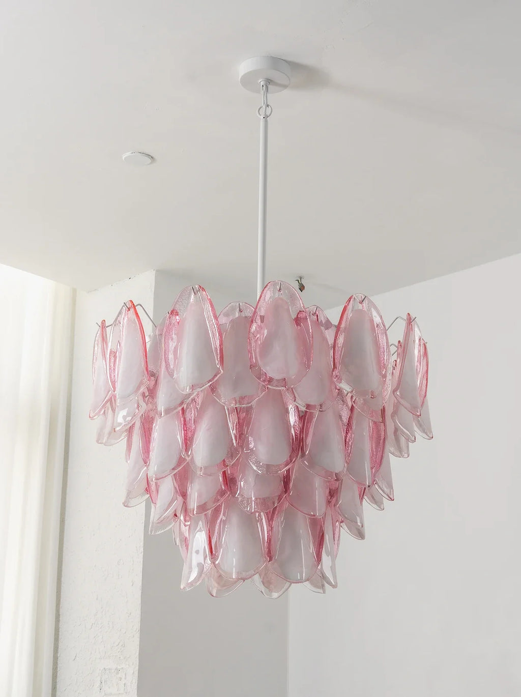 Rosalind Pink Glass Petal Chandelier