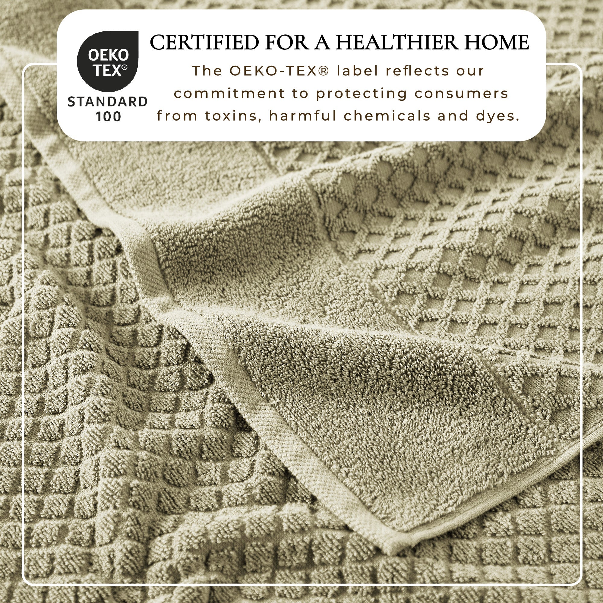 Cotton Diamond Waffle Weave Bath Towel Set - Grayson Collection