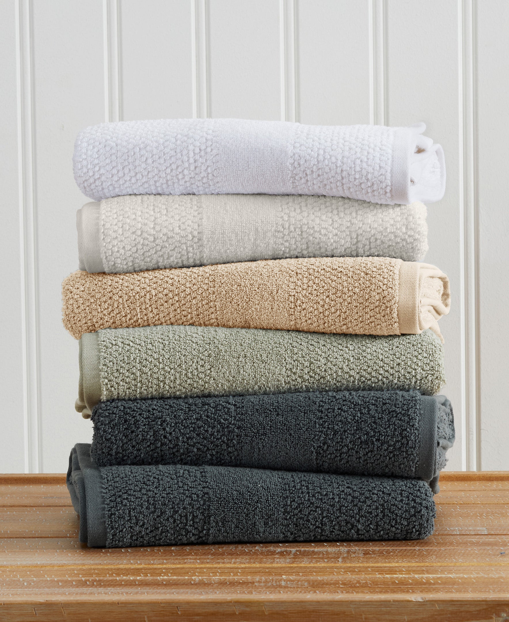 100% Cotton Woven Texture Bath Towel Set - Marbella Collection